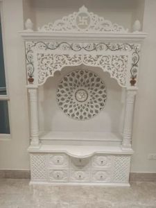 Vertical Traditional White Marble Temple