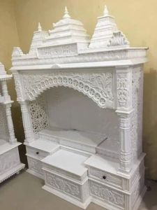 Vertical Traditional White Marble Temple