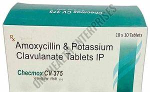 375mg Checmox CV Amoxycillin Potassium Clavulanate Tablet