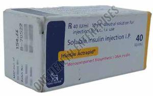 40IU Human Actrapid Soluble Insulin Injection