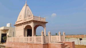 12x10 Feet Pink Stone Temple