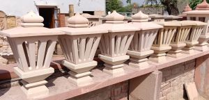 Garden Pink Stone Lamp