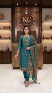 Designer Printed Cotton Kurta Pant Set