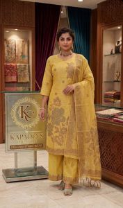 Floral Printed Odette Kurta Pant Dupatta Set
