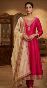 Women Silk Kurta Pant Dupatta Set