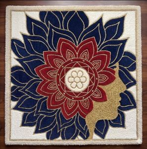 Artistic Mandala Hand Tufted Wool Living Room Rug