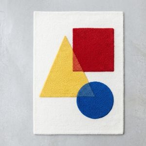 Geometric Hand Tufted Wool Living Room Area Rug