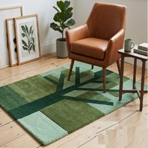 Modern Hand Tufted Wool Living Room Area Rug