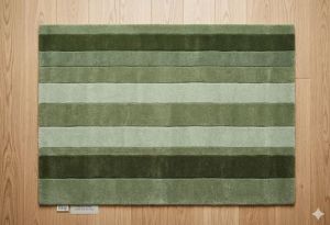 Striped Hand Tufted Wool Living Room Rug