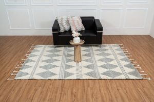 5x7.6 Feet Ivory Grey Hand Knotted Rugs