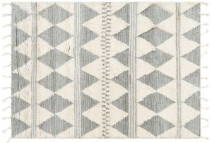 5x7.6 Feet Ivory Grey Hand Knotted Rugs