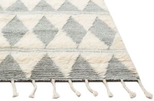 5x7.6 Feet Ivory Grey Hand Knotted Rugs