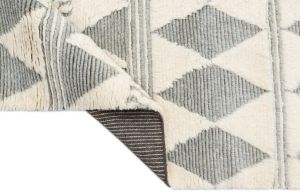 5x7.6 Feet Ivory Grey Hand Knotted Rugs