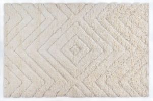 5x8 Feet Ivory Handmade Shaggy Rugs