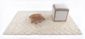 5x8 Feet Ivory Handmade Shaggy Rugs