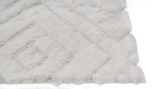 7.8x10 Feet Ivory Handmade Shaggy Rugs