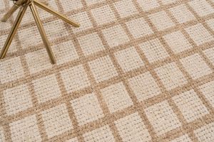 Beige Brown Hand Woven Wool Rugs