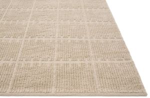Beige Green Hand Woven Wool Rugs