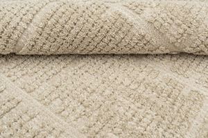 Beige Green Hand Woven Wool Rugs