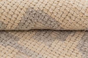Beige Grey Hand Woven Wool Rugs