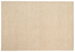 Beige Hand Woven Wool Rugs