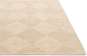 Beige Hand Woven Wool Rugs