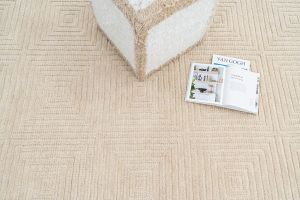 Beige Hand Woven Wool Rugs