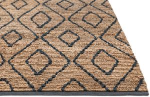 Black Hand Woven Bohemian Jute Rug