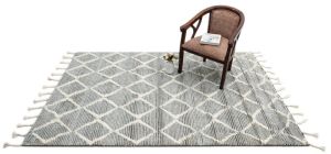 Dark Grey Hand Knotted Rugs