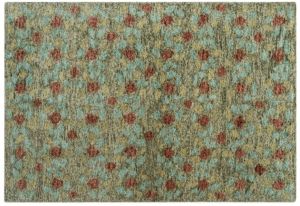 Floral Pattern Green Hand Tufted Rugs