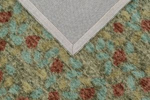 Floral Pattern Green Hand Tufted Rugs