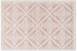 Floral Pattern Jute Wool Rug
