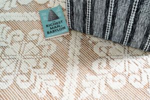 Floral Pattern Jute Wool Rug