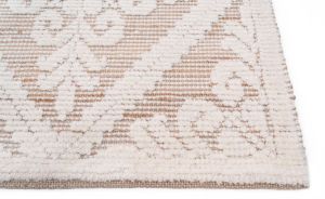 Floral Pattern Jute Wool Rug