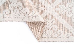 Floral Pattern Jute Wool Rug