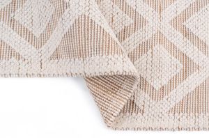 Geometric Diamond Pattern Jute Wool Rug