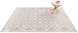 Geometric Diamond Pattern Jute Wool Rug