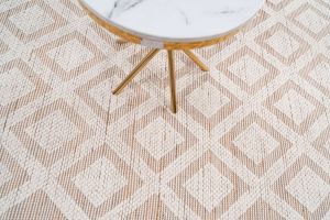 Geometric Diamond Pattern Jute Wool Rug