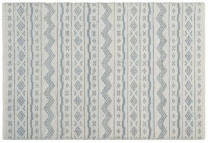 Ivory Blue Jute Wool Rug