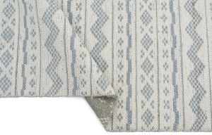 Ivory Blue Jute Wool Rug