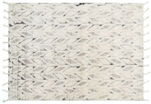 Ivory Dark Brown Hand Knotted Rugs
