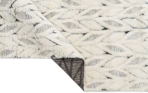 Ivory Dark Brown Hand Knotted Rugs