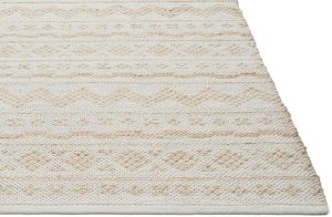 Ivory Gold Jute Wool Rug