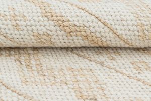 Ivory Gold Jute Wool Rug