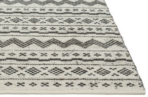 Ivory Green Jute Wool Rug