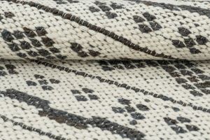 Ivory Green Jute Wool Rug