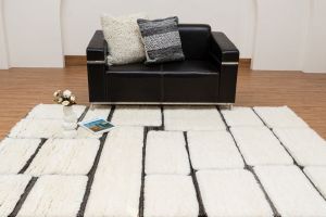 Modern Ivory Hand Knotted Rugs