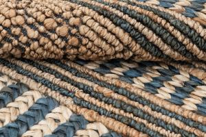 Navy Blue Hand Woven Natural Jute Rugs