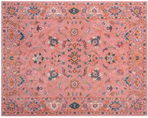 Pink Floral Pattern Hand Tufted Rugs