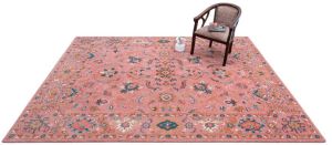 Pink Floral Pattern Hand Tufted Rugs